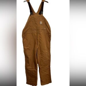 Carhartt Men's Flame Resistant Quick Duck Quilt Lined Bib Overall. 42 X 36
